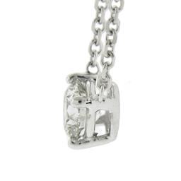 New 14K Gold .47 ctw Round Brilliant Diamond Solitaire Pendant w/ Adjustable Cha
