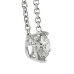 New 14K Gold .47 ctw Round Brilliant Diamond Solitaire Pendant w/ Adjustable Cha