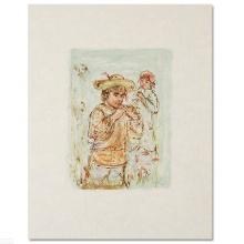 Boy with Horn by Hibel (1917-2014)