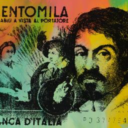Old Italan Lire Centomila by Steve Kaufman (1960-2010)