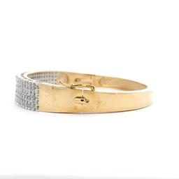 14KT Yellow Gold 3.50 ctw Diamond Bangle Bracelet