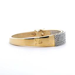 14KT Yellow Gold 3.50 ctw Diamond Bangle Bracelet