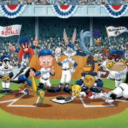 Line Up At The Plate (Royals) by Looney Tunes