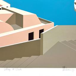 Village at Dusk by Schlesinger (1915-2011)