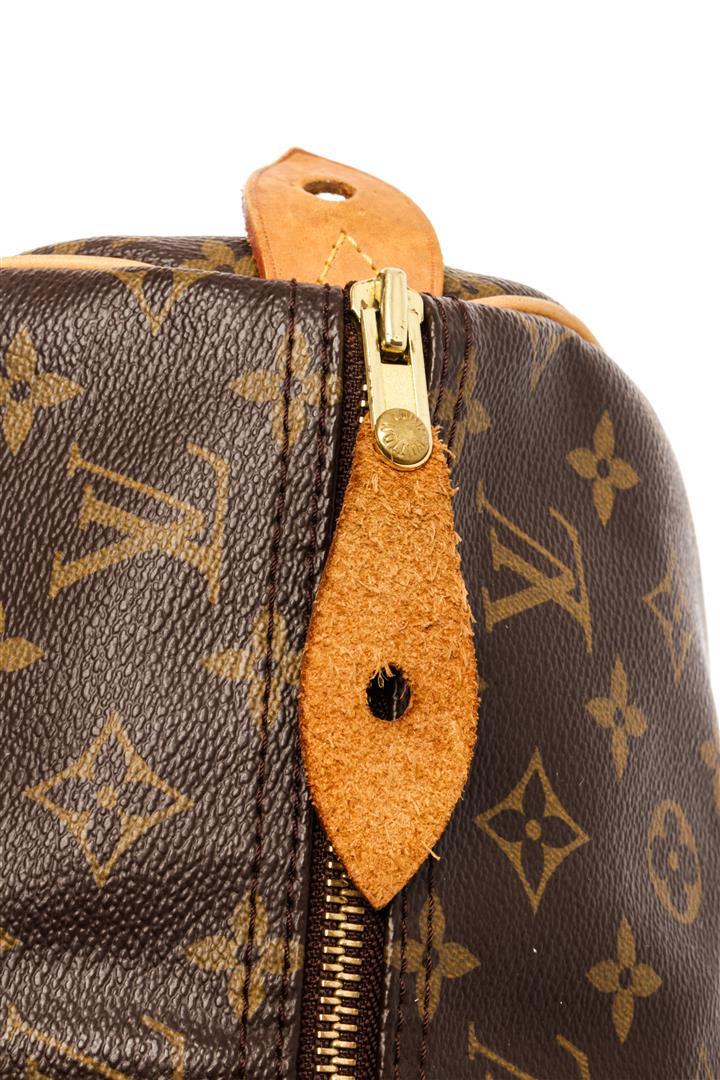 Louis Vuitton Brown Monogram Canvas Speedy 40 Satchel Bag