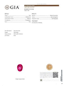 3.05 ctw UNHEATED Pink Sapphire and 0.89 ctw Diamond Platinum Ring (GIA CERTIFIE