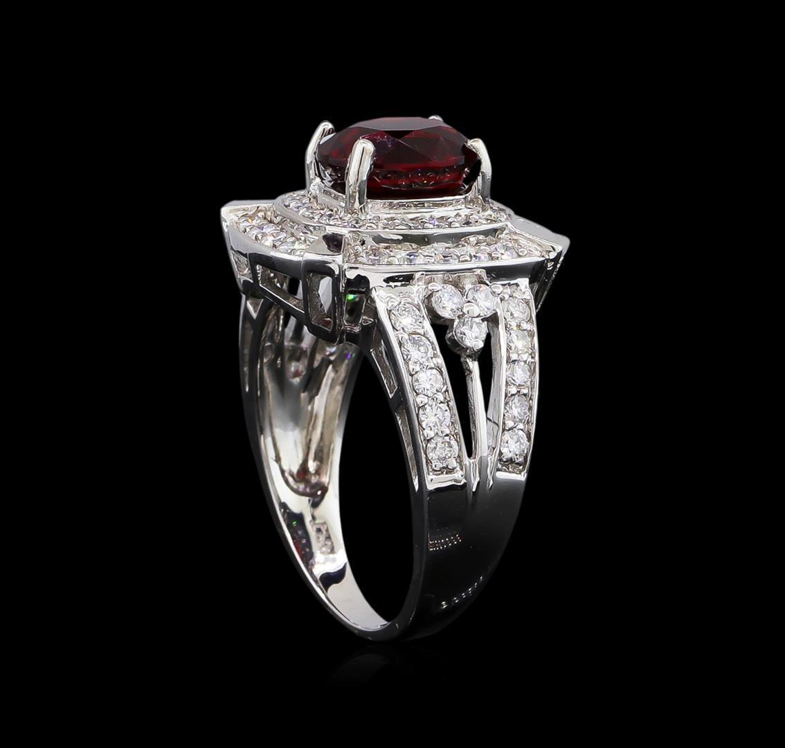 14KT White Gold 2.67 ctw Spinel and Diamond Ring