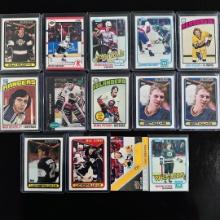 Assorted Set of Vintage & Modern Hockey Cards - Gretzky, Hull, Robitaille & More