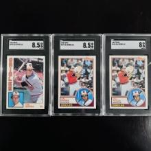 Set of (3) Cal Ripken Jr. 1983-1984 Topps Graded Cards