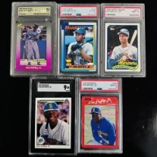 Set of (5) Ken Griffey Jr. Baseball Cards - Graded Lot