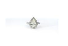 14kt WG Lady's Pear Shape Diamond Ring