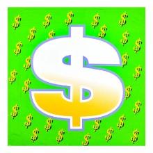 Dollar Sign (Green Bold) by Steve Kaufman (1960-2010)