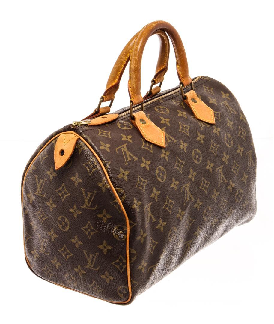 Louis Vuitton Brown Monogram Canvas Speedy 30 Satchel Bag