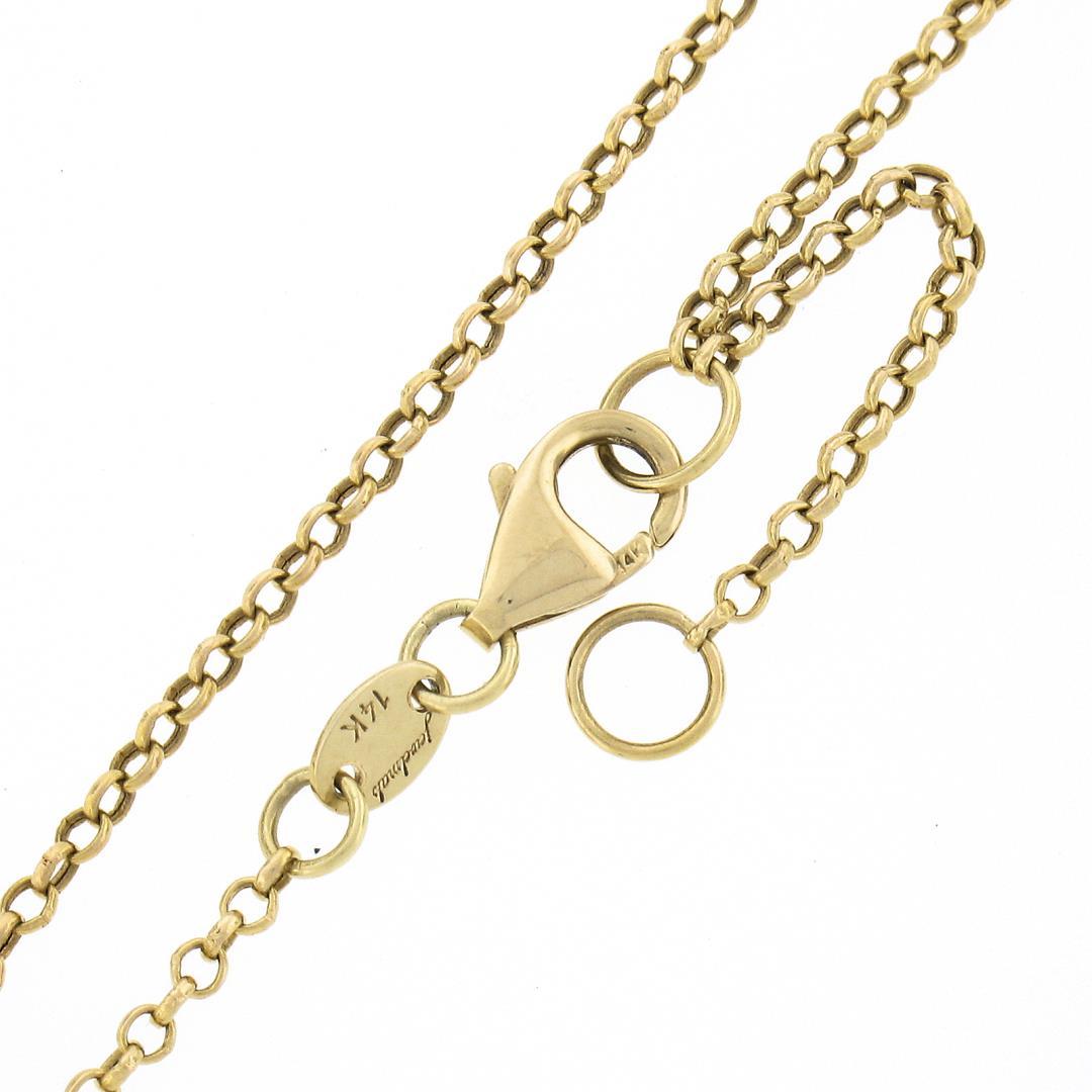 14K Yellow Gold 3.7-6.3mm Cultured Pearl Dangle Drop Adjustable Chain Necklace