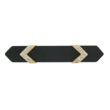 Vintage 14k Gold Black Onyx Bar Pin Brooch Accented w/ 0.42 ctw Diamond 2 Arrows