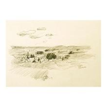 Burgundian Village of Vosne-Romanee, Burgundy by Ensrud Original