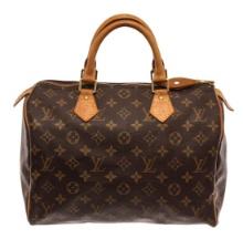 Louis Vuitton Brown Monogram Canvas Speedy 30 Satchel Bag