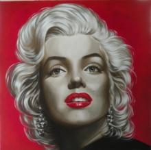 Marilyn on Red ORIGINAL by Margaret Korona