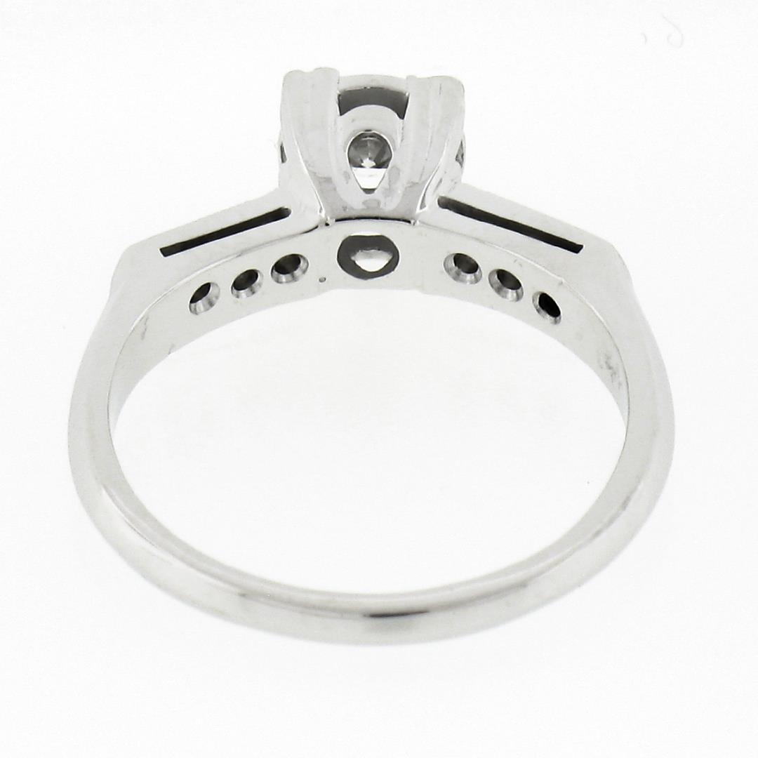 Vintage 14k White Gold 0.24 ctw Illusion Set Round Diamond Engagement Promise Ri