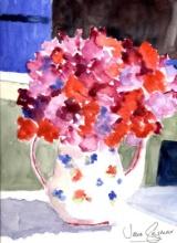 Jane SEYMOUR: Sweet Peas Bouquet in Floral Tea Pot III.