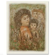 Pharaohs Daughter with Moses in Bulrushes by Hibel (1917-2014)