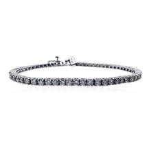 3.77 ctw Diamond Tennis Bracelet - 14KT White Gold