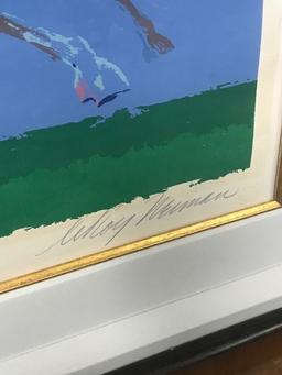 In The Stretch 1972 by Leroy Neiman