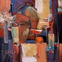 TREMLER BAR STILL LIFE ORIGINAL ACRYLIC