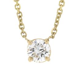 New 14K Gold .49 ctw Round Brilliant Diamond Solitaire Pendant w/ Adjustable Cha