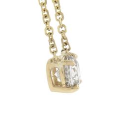 New 14K Gold .49 ctw Round Brilliant Diamond Solitaire Pendant w/ Adjustable Cha