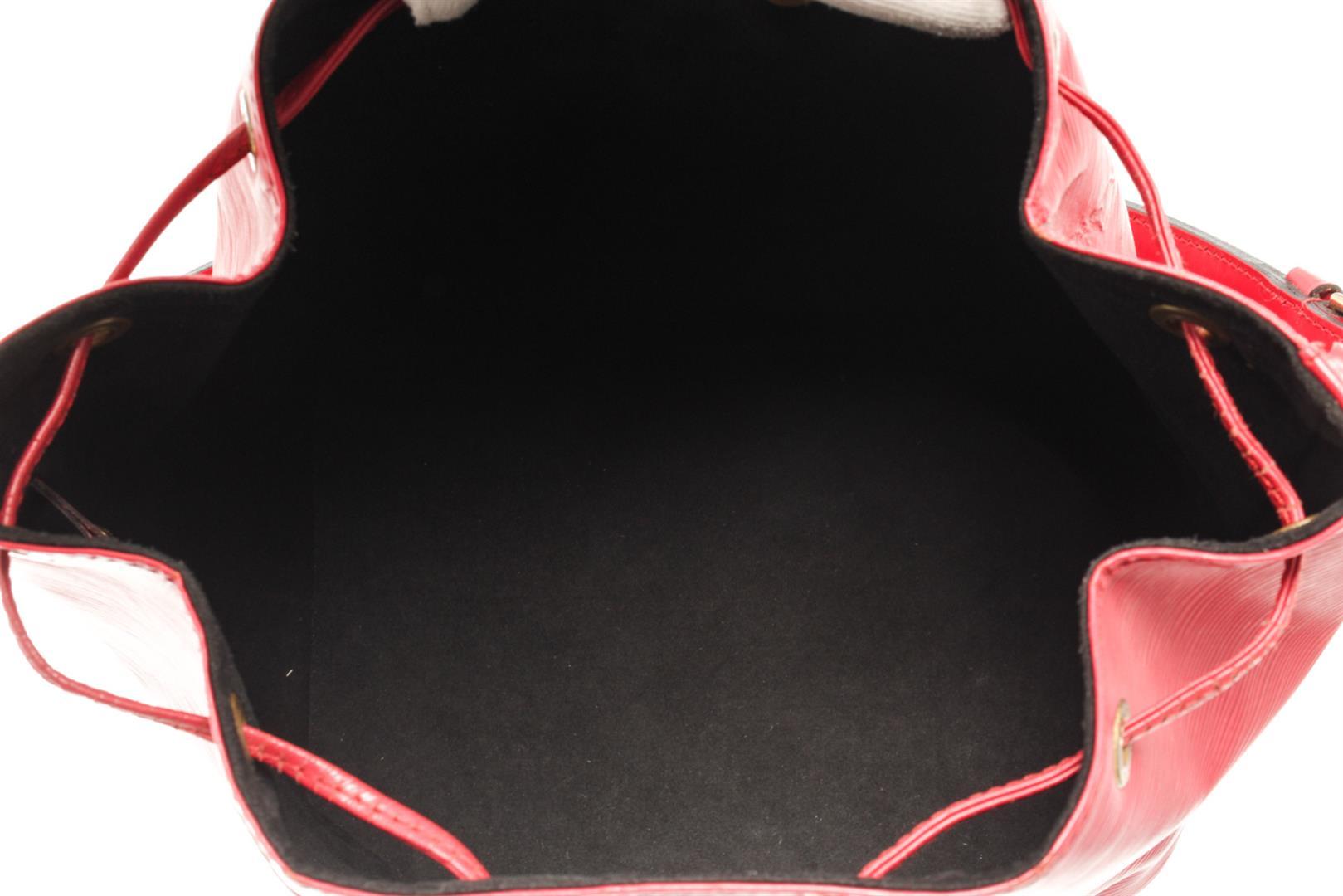 Louis Vuitton Red Epi Leather Petit Noe Bucket Bag