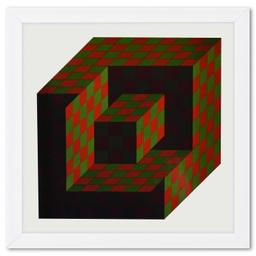 Bidim de la serie Structures Universelles De LHexagone by Vasarely (1908-1997)