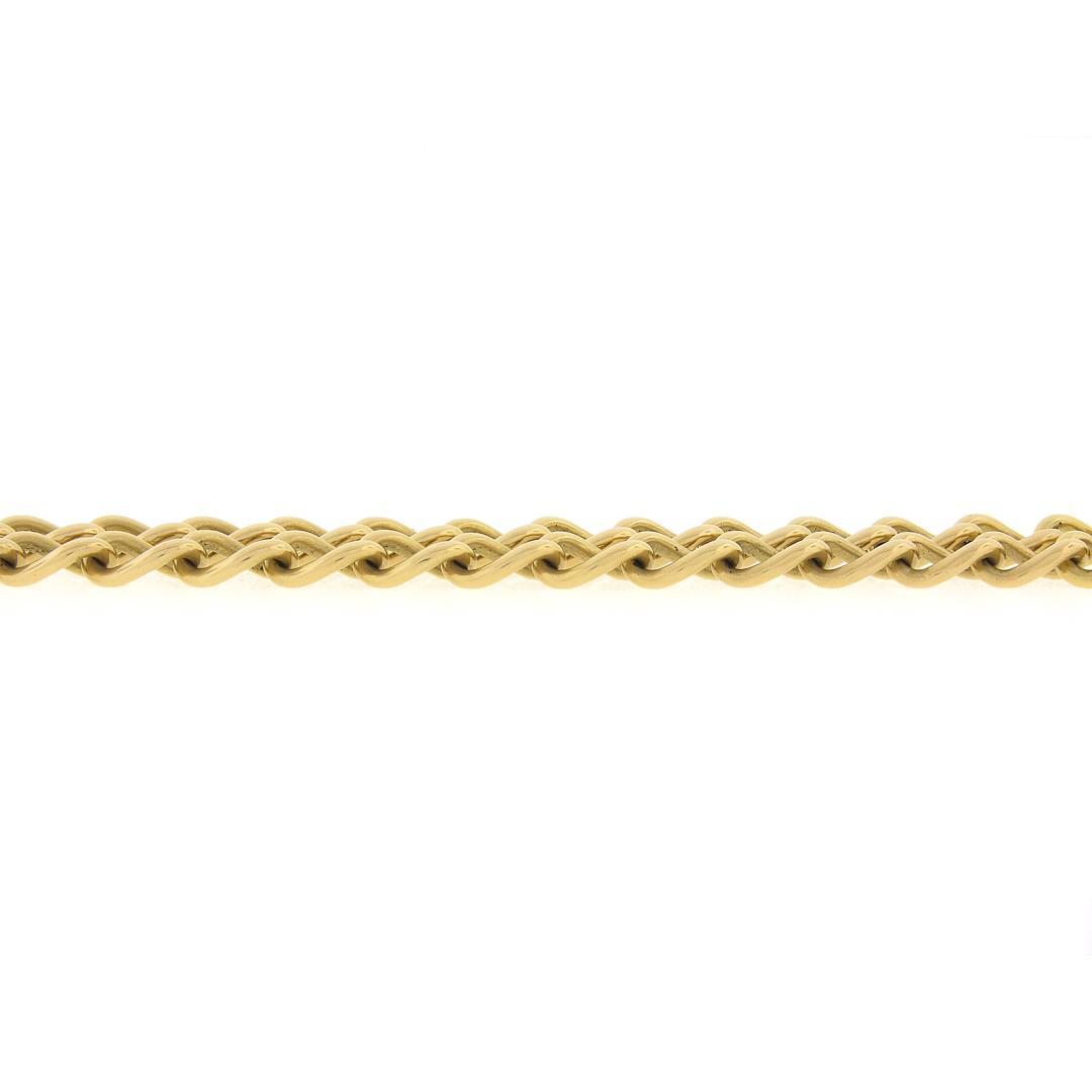 Antique British Victorian 18K Yellow Gold 6.5 Dual Oval Curb Link Chain Bracelet