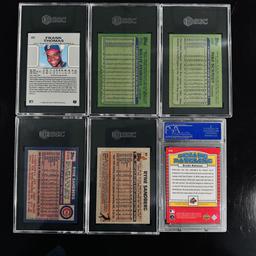 Set of (6) Graded Baseball Cards - Thomas, Stargell, Schmidt, Sandberg & Robinso
