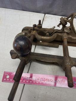 Stanley No. 45 Combination Plane, needs new handle, but appears otherwise complete, no blades