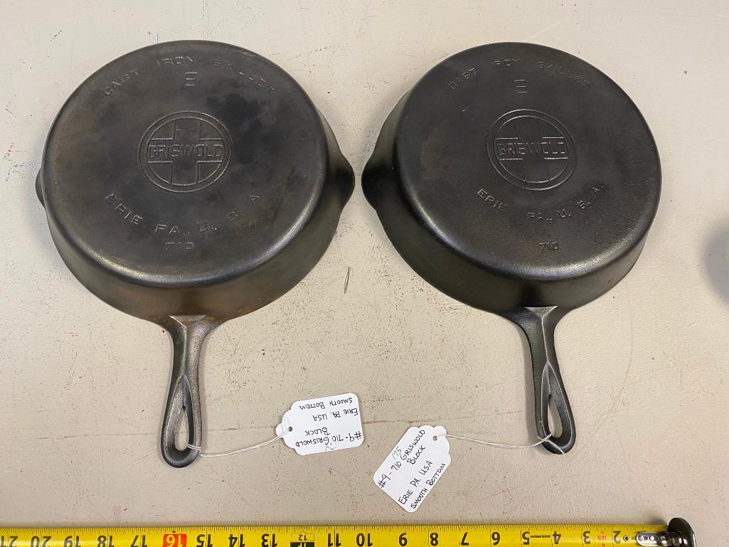 2- #9-710 Griswold block, Erie PA. USA smooth bottom