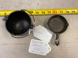 Hard to Find Kids Hammered Skillet, and Cast Iron Ashtray