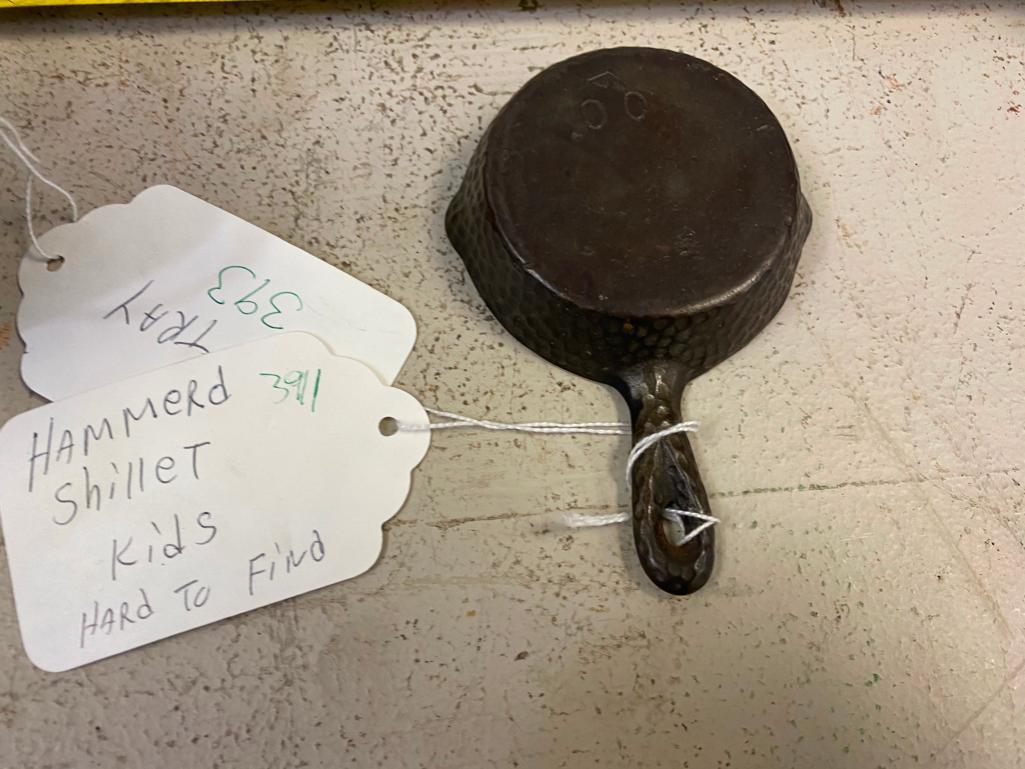 Hard to Find Kids Hammered Skillet, and Cast Iron Ashtray