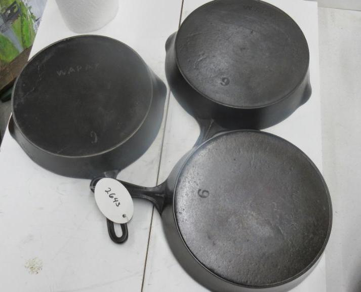 3 Wapak #9 Skillets