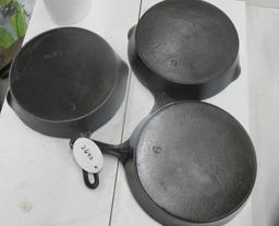 3 Wapak #9 Skillets