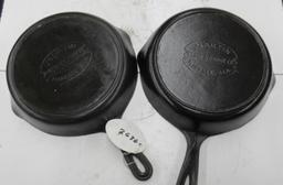 2- Martin Range Co. #8 Cast Iron Skillets