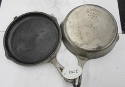 Chrome Wagner 5 star 1403B Double Skillet