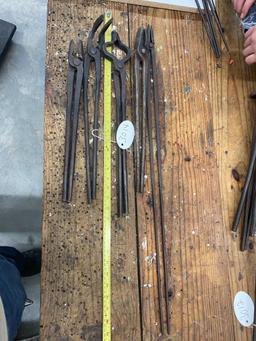 5 Pair Blacksmith Tongs