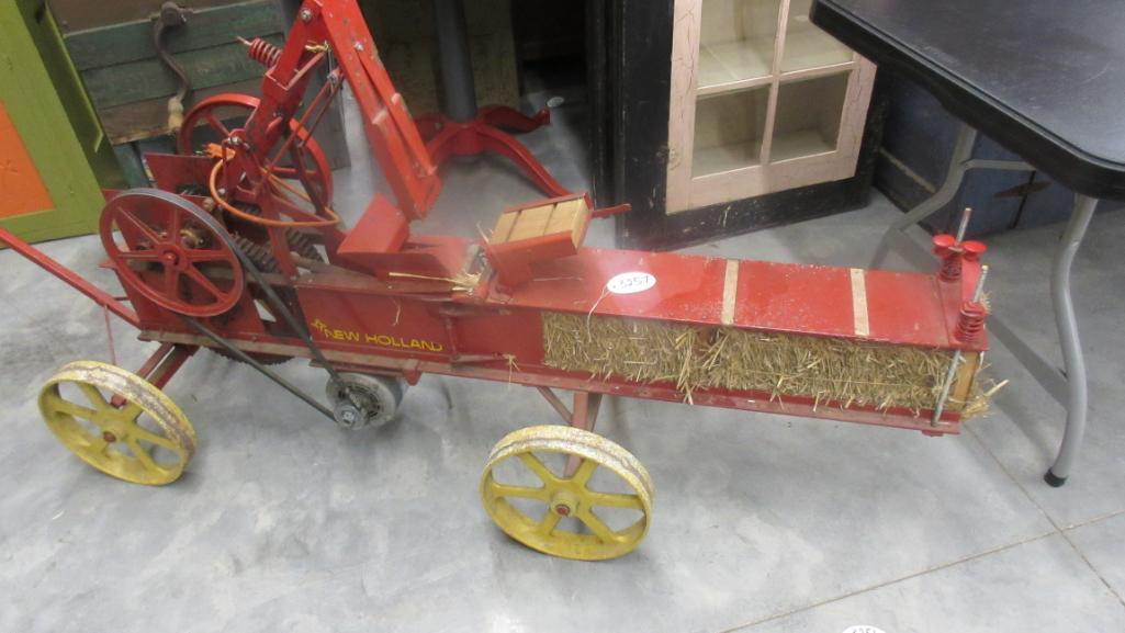 1/3 scale model New Holland Baler makes 1/3 size bales for ornamental use works with eletric motor