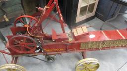 1/3 scale model New Holland Baler makes 1/3 size bales for ornamental use works with eletric motor