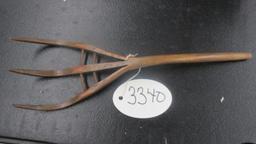 Minature Wooden Pitch Fork good detail well made