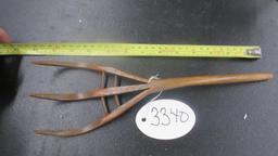 Minature Wooden Pitch Fork good detail well made