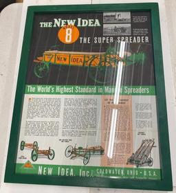 New Idea Model 8 Manure Spreader Advertisement in Frame 20in x 26in