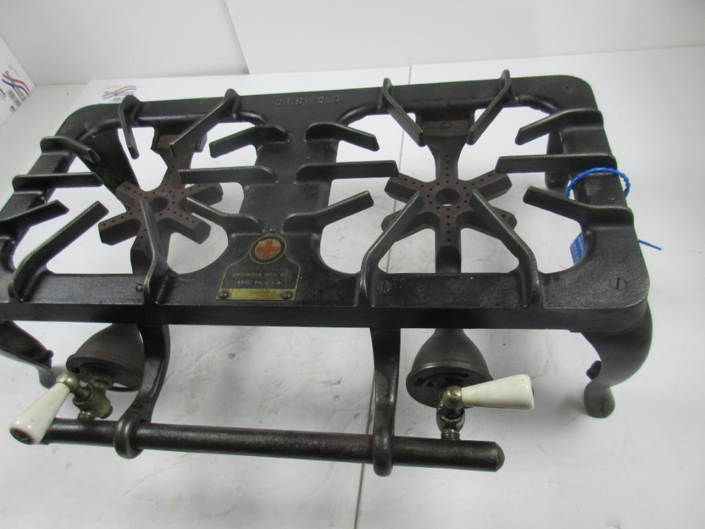 Griswold 202 with Logo Tag 2 Burner Hot plate