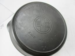 Griswold #10 Large Block Skillet
